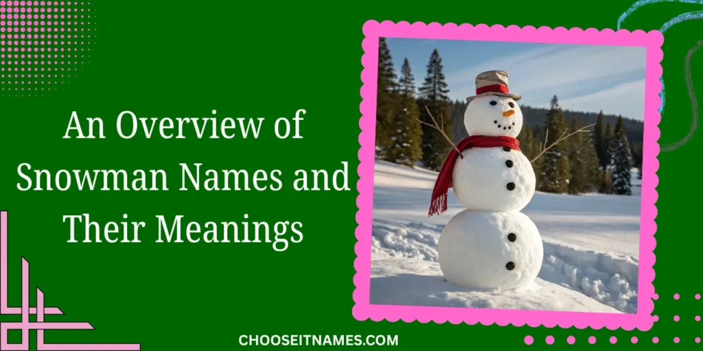 an overview of snowman names and their meanings