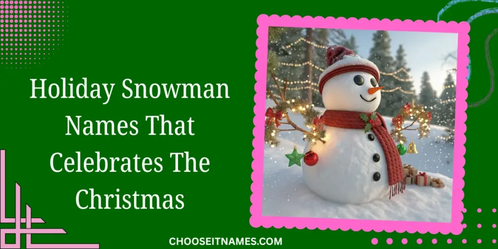holiday snowman names that celebrates the christmas