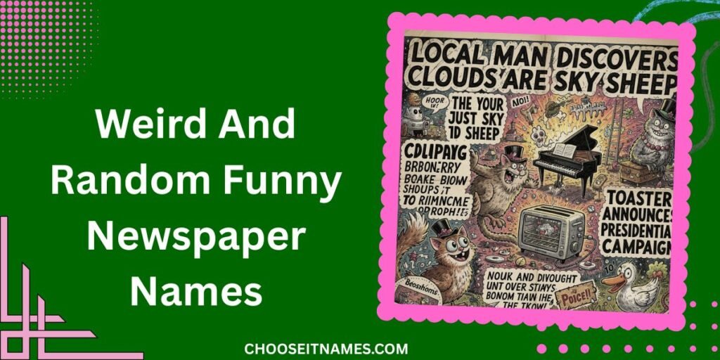 Weird And Random Funny Newspaper Names
